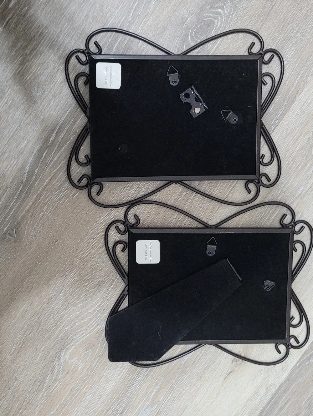 Set Of 2 Wrought Iron 4×6 Picture Frames  Ornate Design Gallery Wall